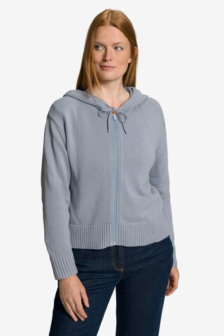 Ulla Popken Gebreid vest in Blauw: voorkant