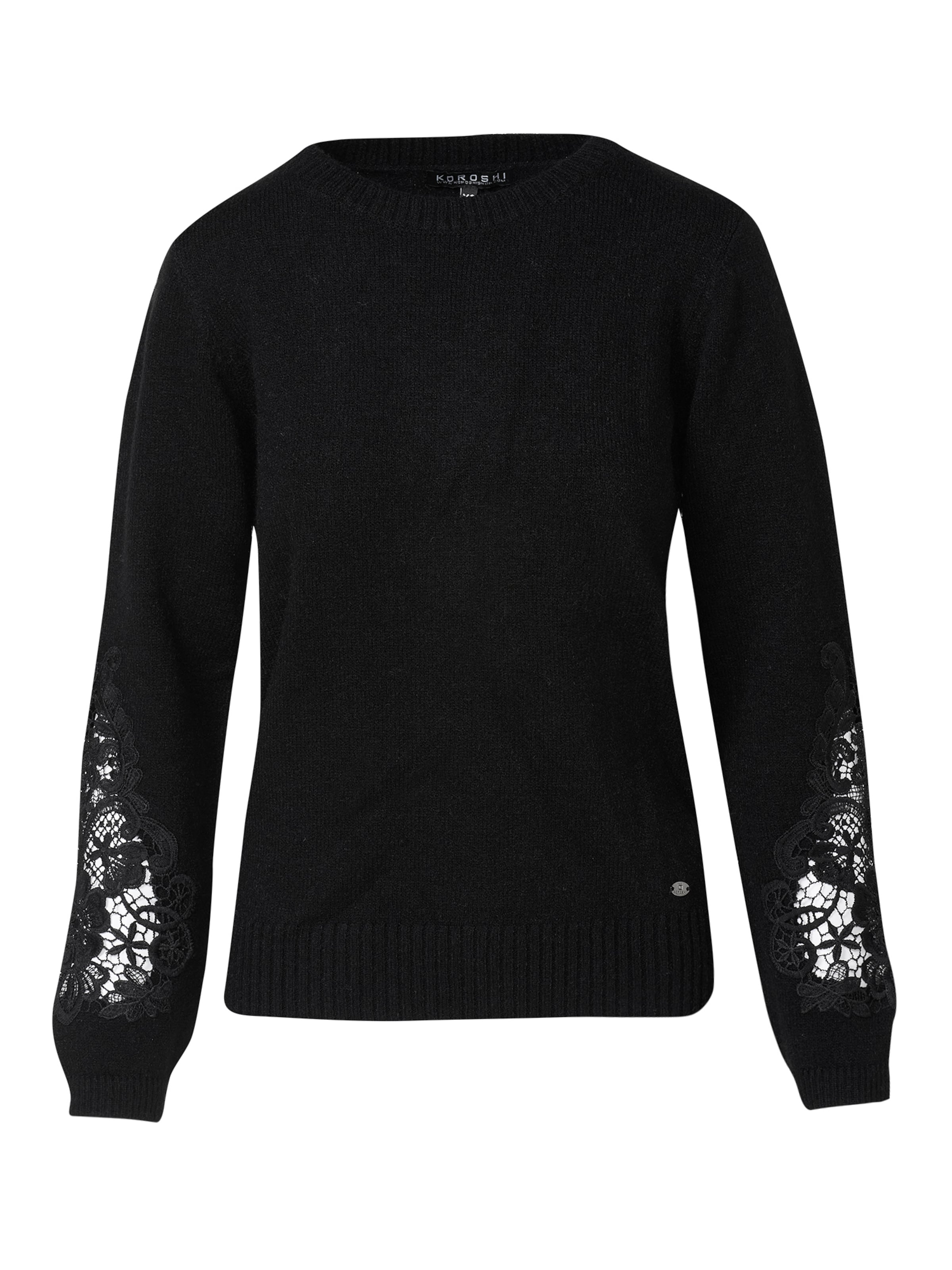 Pull-over KOROSHI en noir : devant