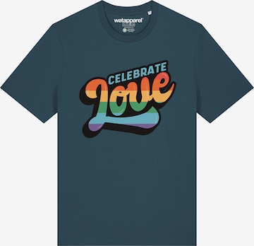 Maglietta 'Celebrate Love' di Watapparel in verde: frontale