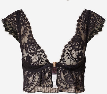 Hunkemöller Rintaliivi 'Trixie' värissä musta: etupuoli