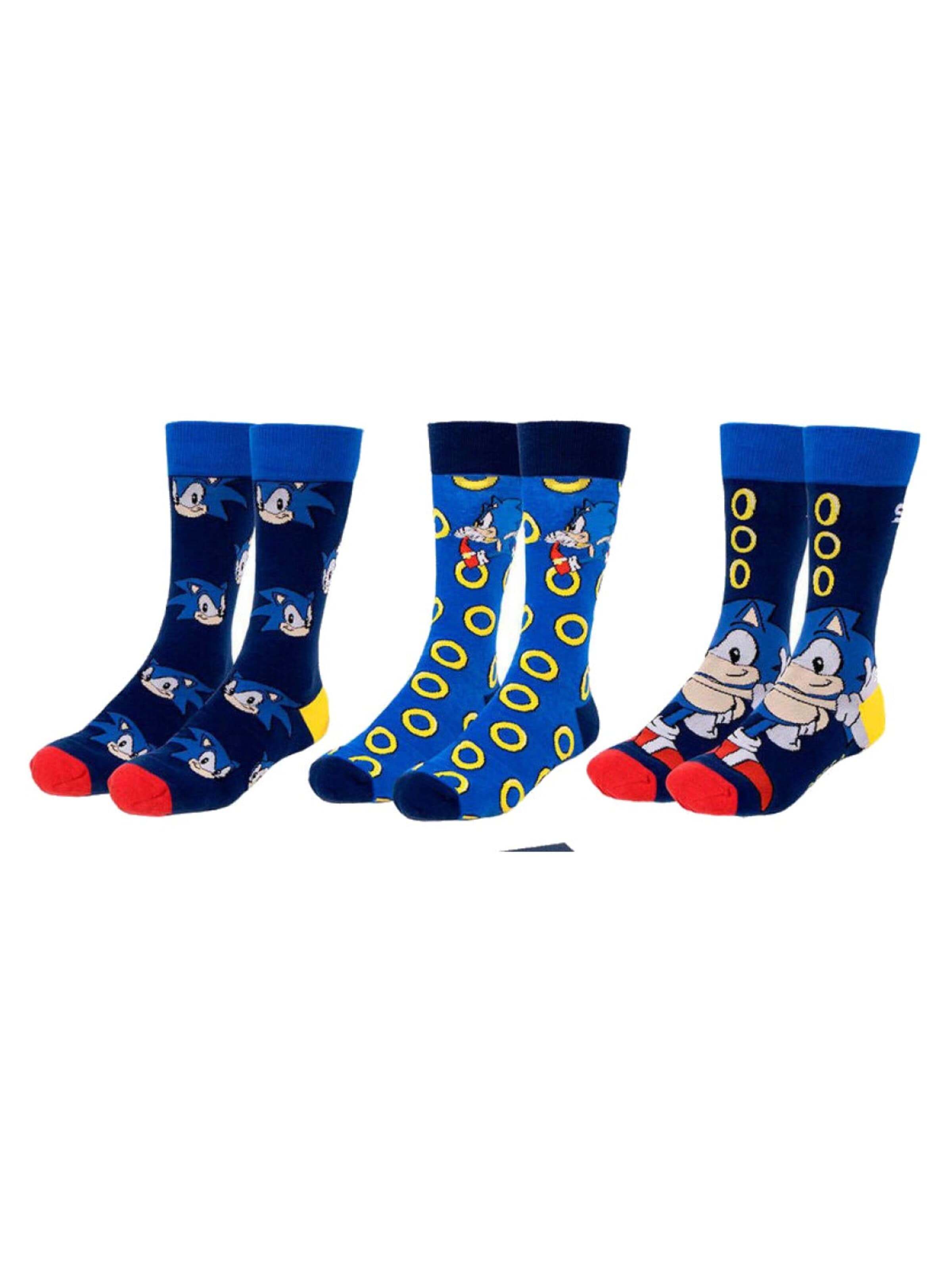 Chaussettes Sonic the Hedgehog en bleu : devant