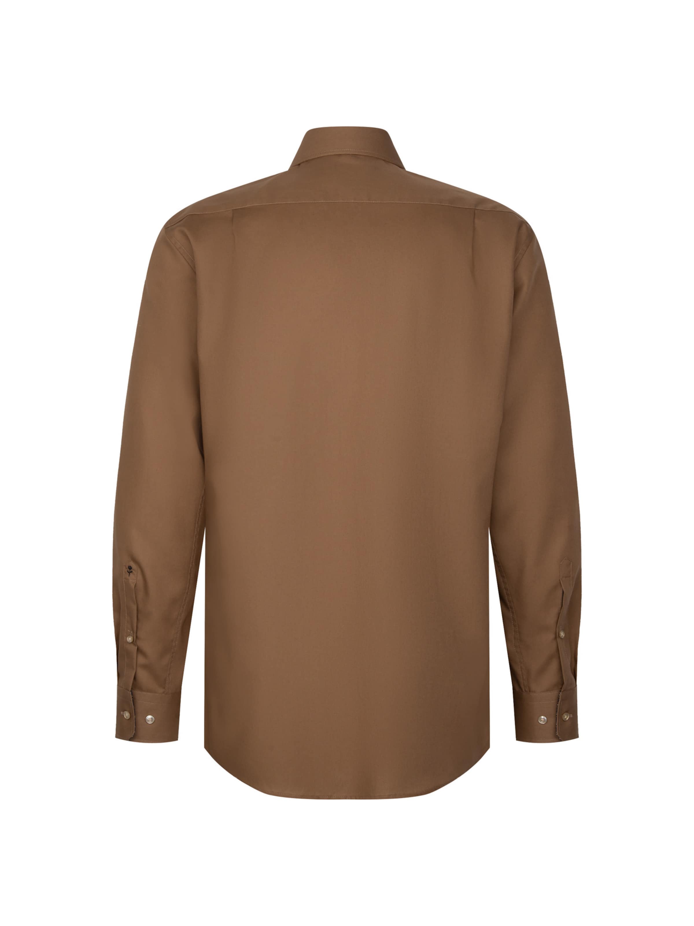 SEIDENSTICKER Regular fit Business shirt 'Schwarze Rose' in Brown
