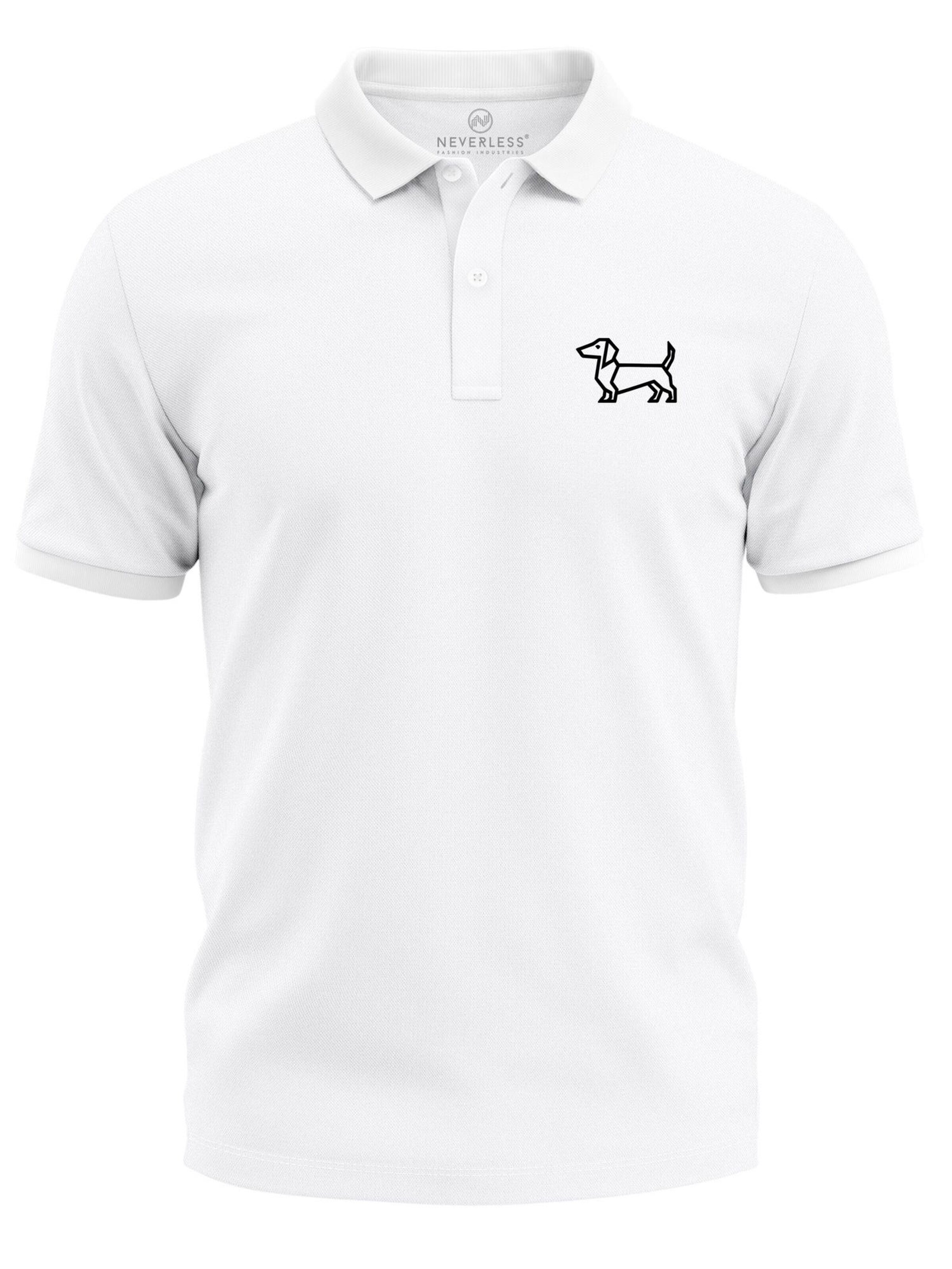 Neverless Shirt 'Dackel Polygon' in White: front