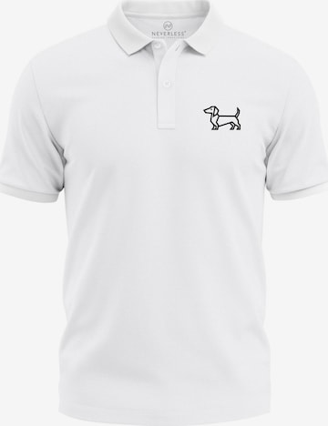 Neverless Shirt 'Dackel Polygon' in Weiß: Vorderseite