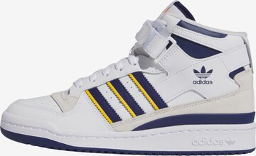 Sneaker înalt 'Forum' de la ADIDAS ORIGINALS pe alb: față