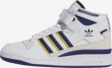 ADIDAS ORIGINALS High-Top Sneakers 'Forum Mid' in White: front