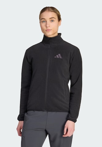 ADIDAS TERREX - Casaco de velo funcional 'Essentials' em preto: frente