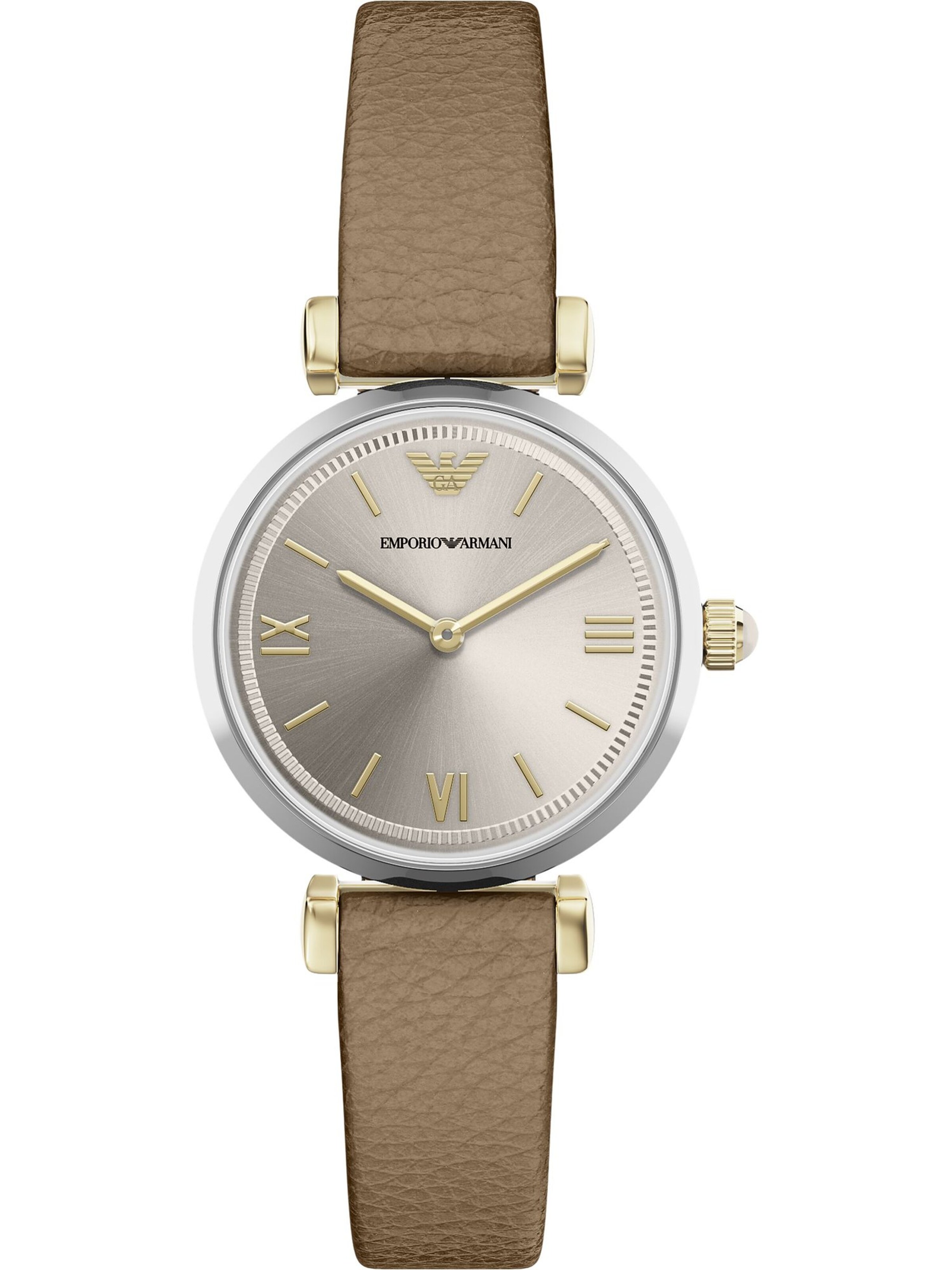 Emporio Armani Analog watch in Beige: front