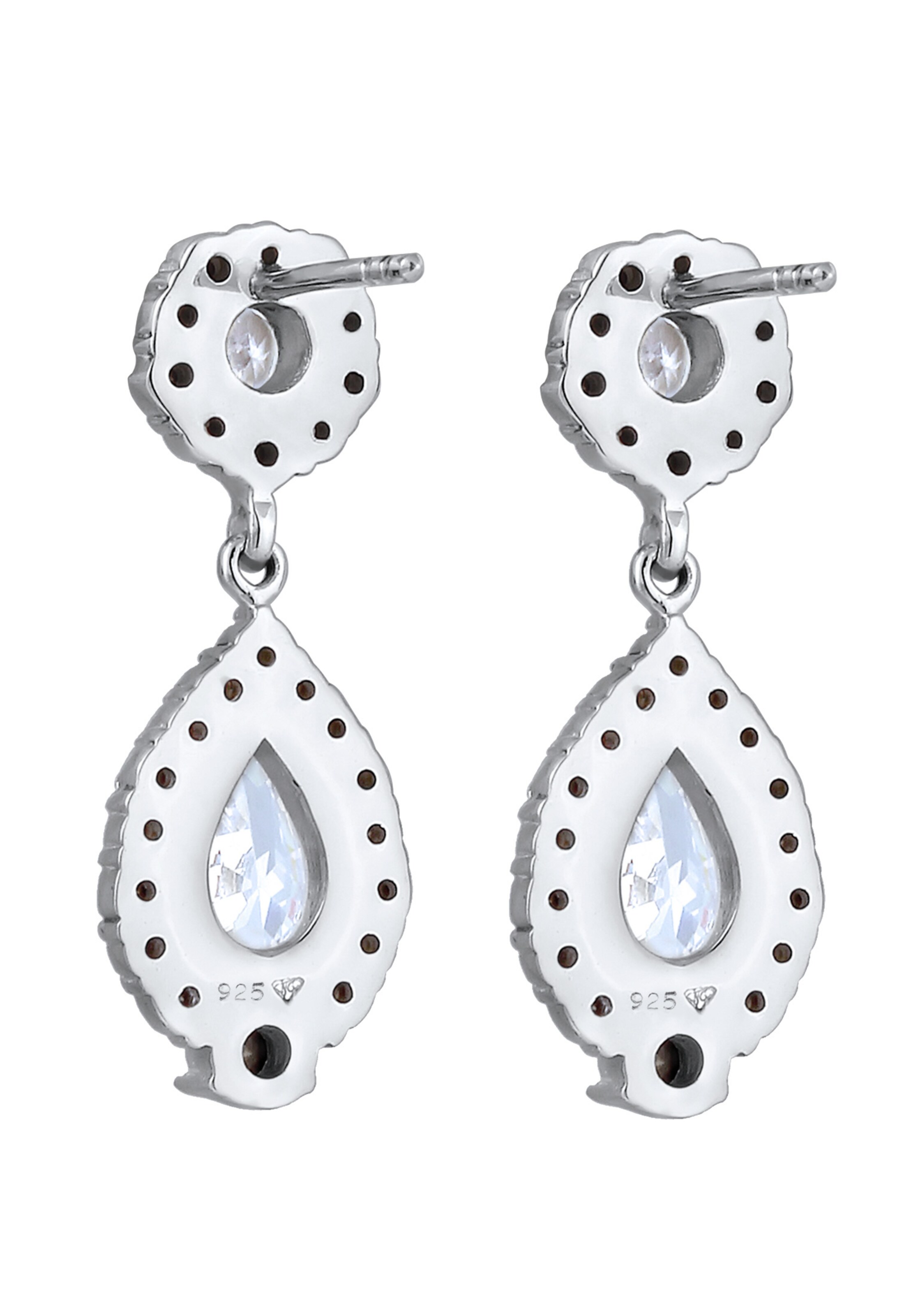 ELLI PREMIUM Ohrringe 'Elegant Funkelnd' in Silber