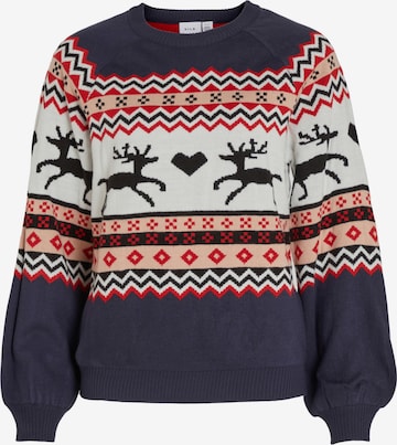 VILA Sweater 'Holiday' in Blue: front