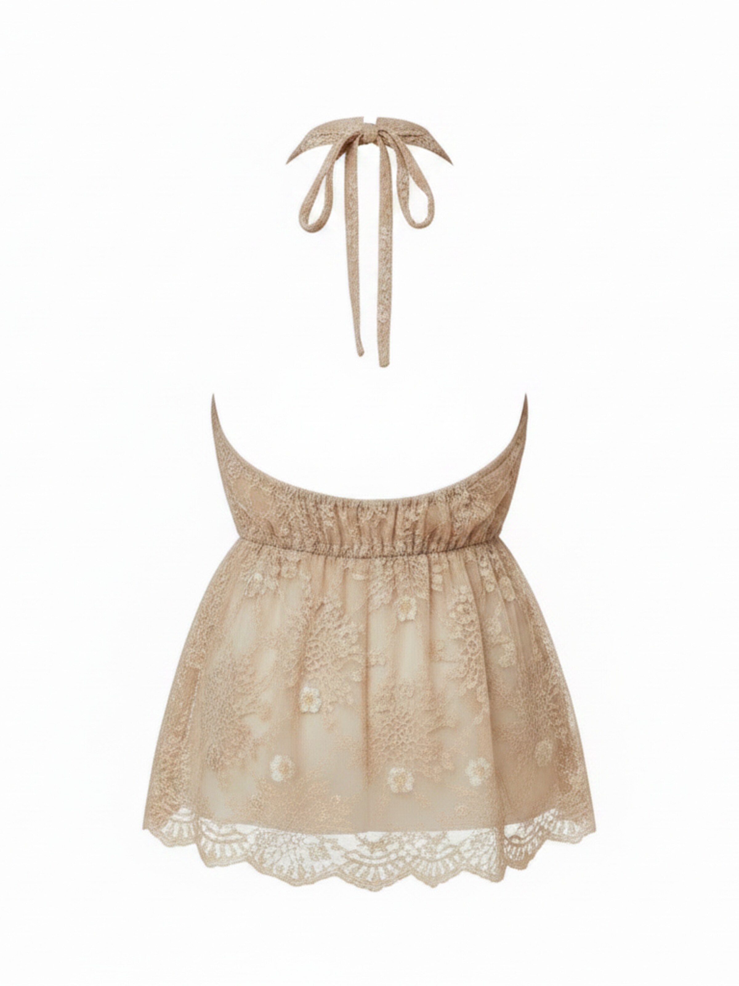 WEARABLE STORIES Top 'Lace' in Beige