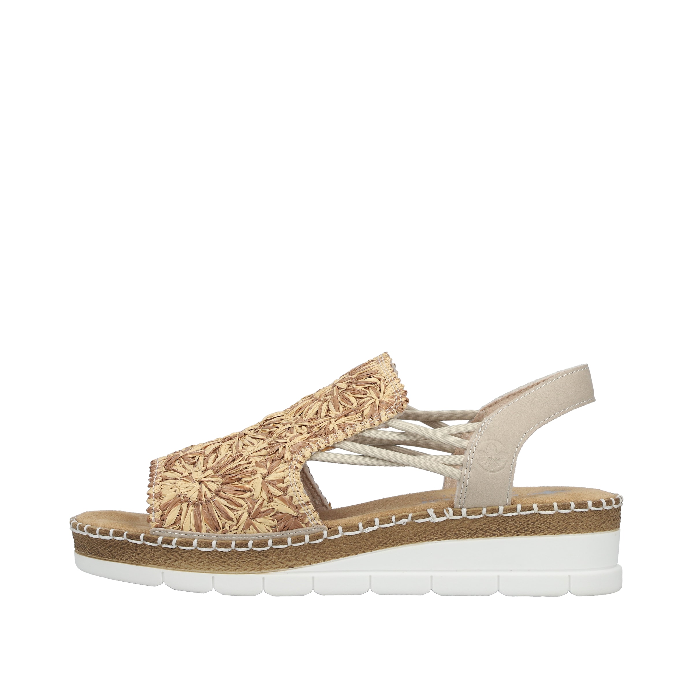 Sandales à lanières 'V1268' Rieker en beige