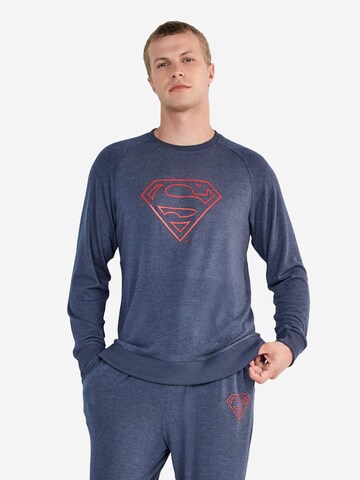 Gisela Pyjamas lang 'Superman' i blå