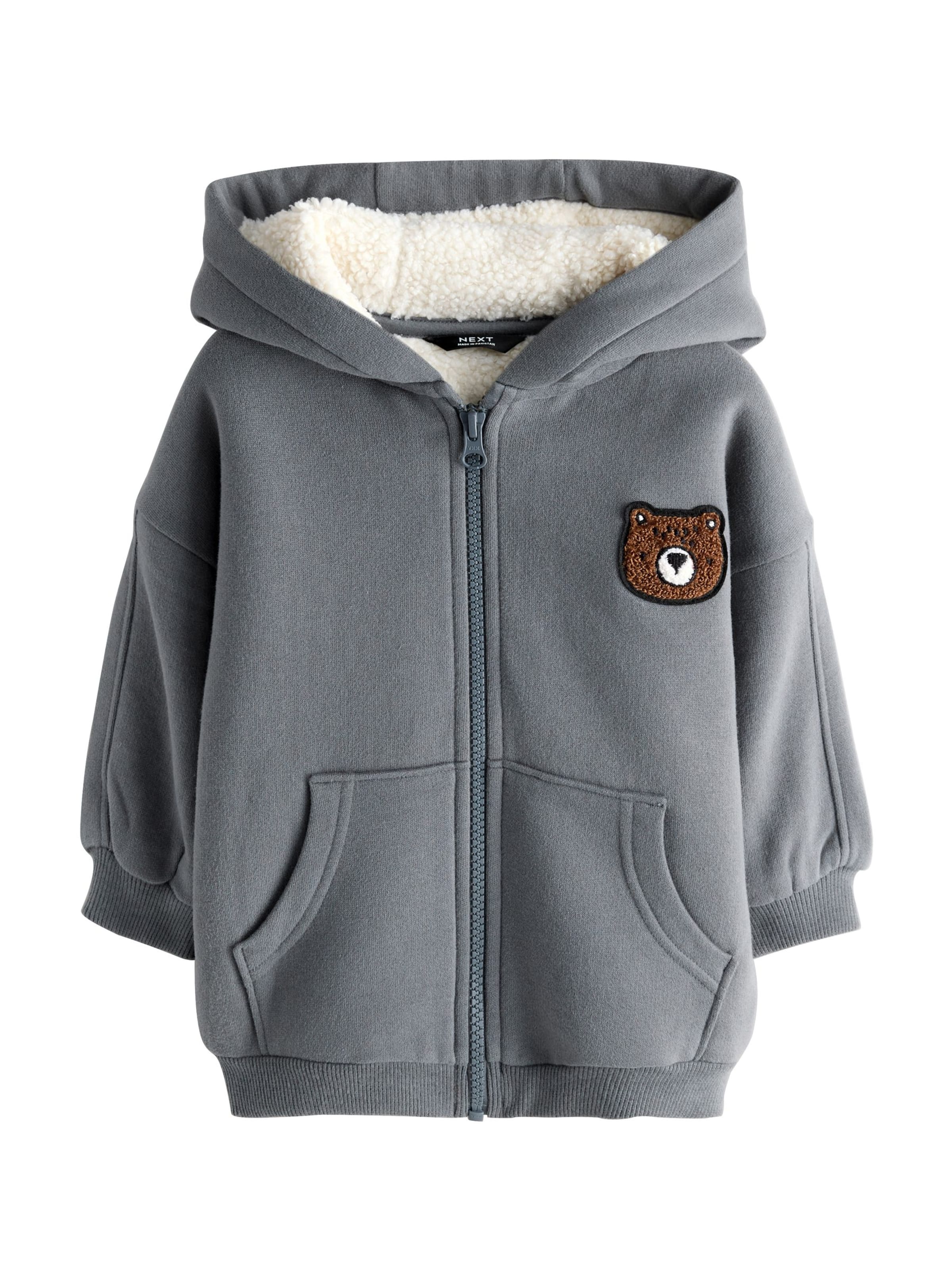 Next Tepláková bunda - Sivá: predná strana