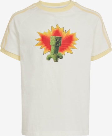 ADIDAS ORIGINALS Shirt 'Adidas Originals x Minecraft' in White: front