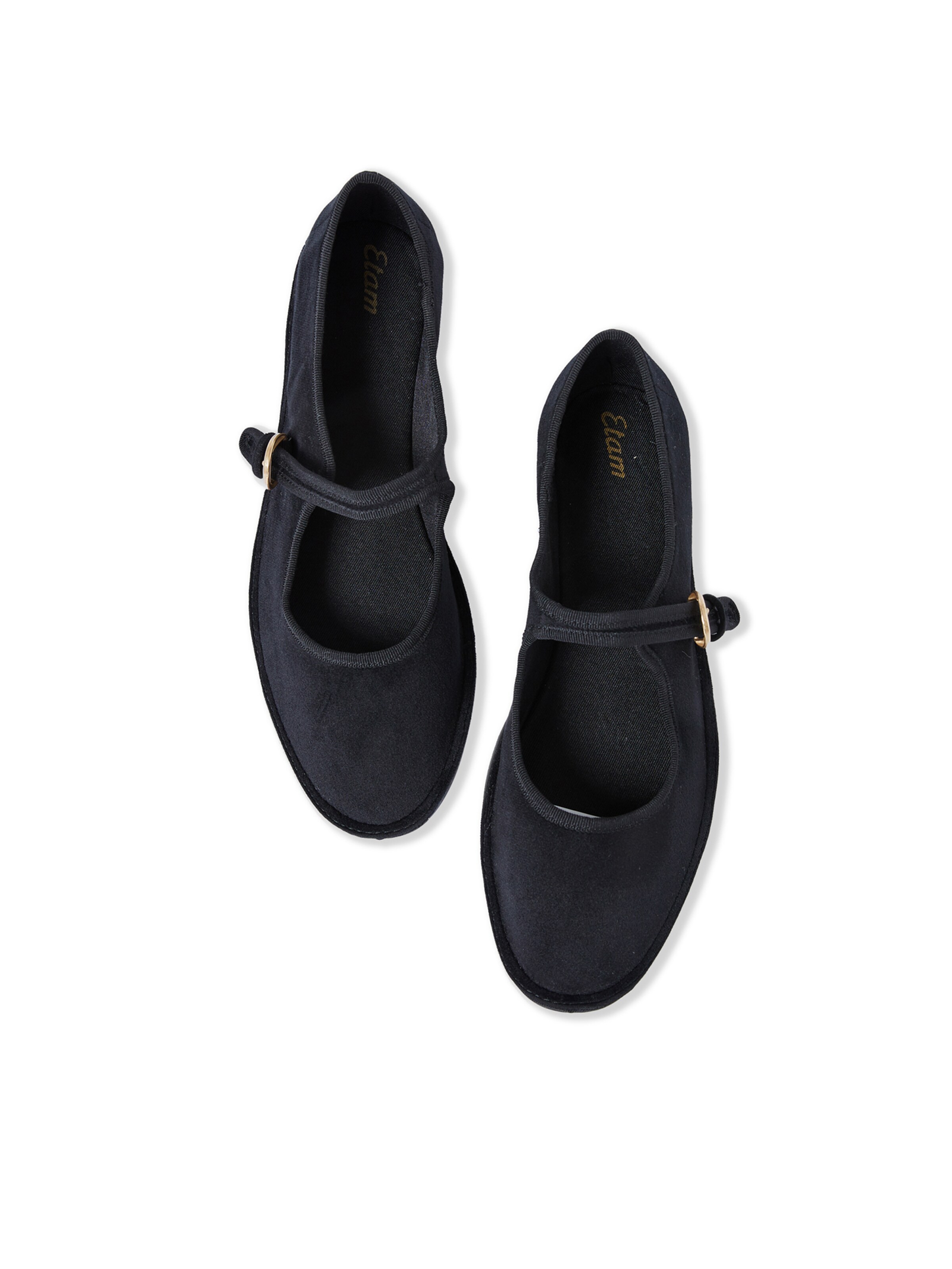 ETAM Ballet Flats with Strap in Black