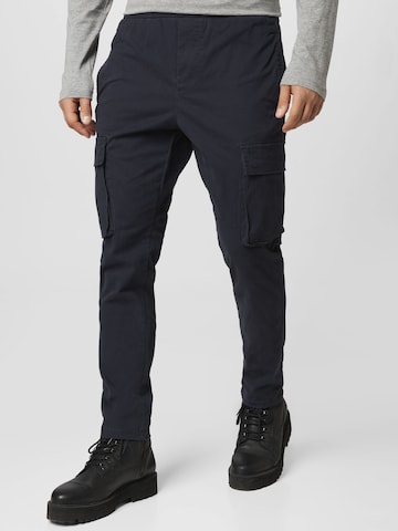 Only & Sons Regular Cargobroek 'LINUS' in Blauw: voorkant