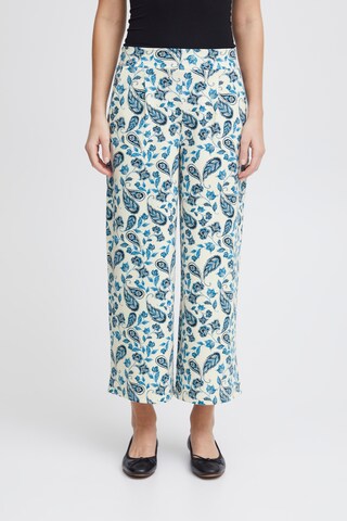 Wide Leg Pantalon à pince 'IHKate' ICHI en bleu : devant