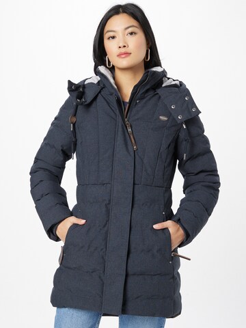 Ragwear Winter Jacket 'ASHANTA' in Blue: front