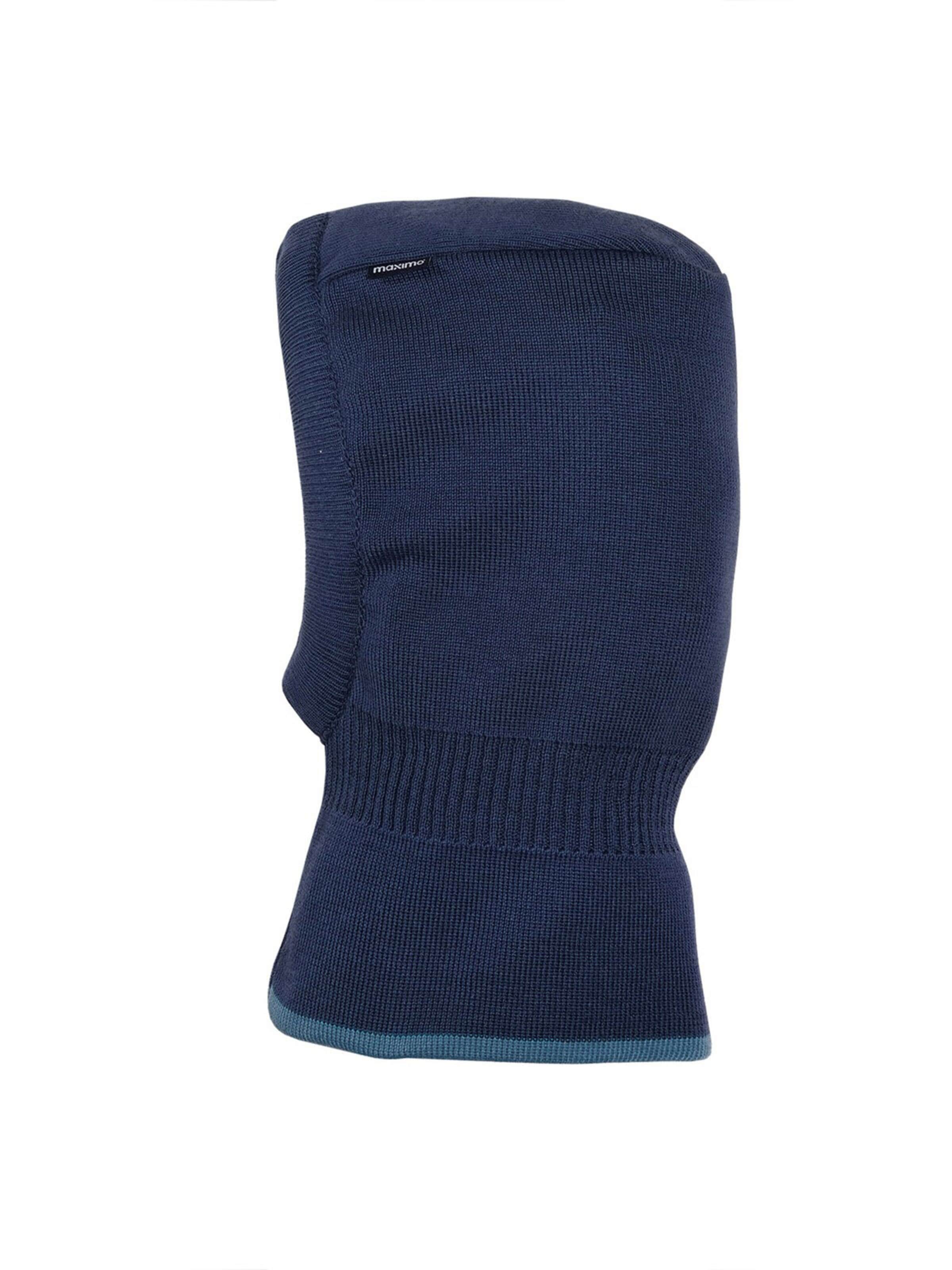MAXIMO Beanie 'MINI-Schlupfmütze  Basicfarben, reversible' in Blue: front