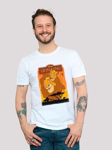 T-Shirt 'König der Löwen Simba und Mufasa' F4NT4STIC en blanc : devant