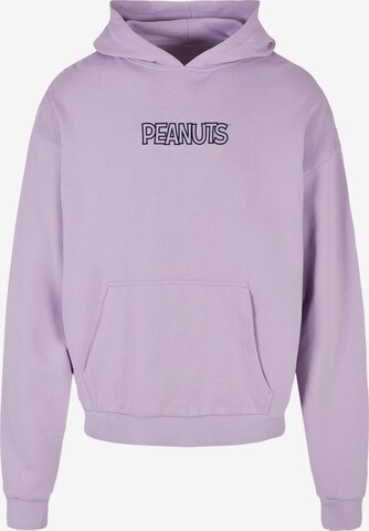 Merchcode Sweatshirt 'Peanuts - Peekaboo' in Lila: voorkant