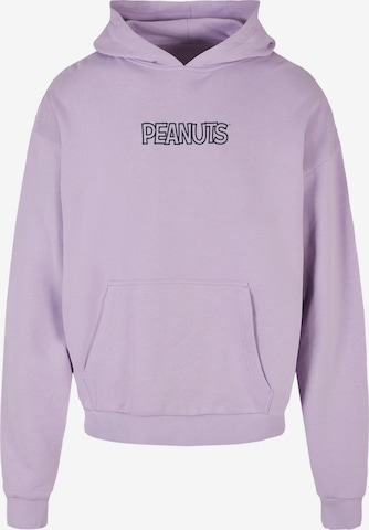 Merchcode Sweatshirt 'Peanuts - Peekaboo' in Lila: predná strana
