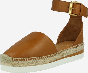 See by Chloé Strap sandal 'Glyn' in Brown: front