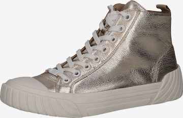 CAPRICE High-Top Sneakers in Gold: front