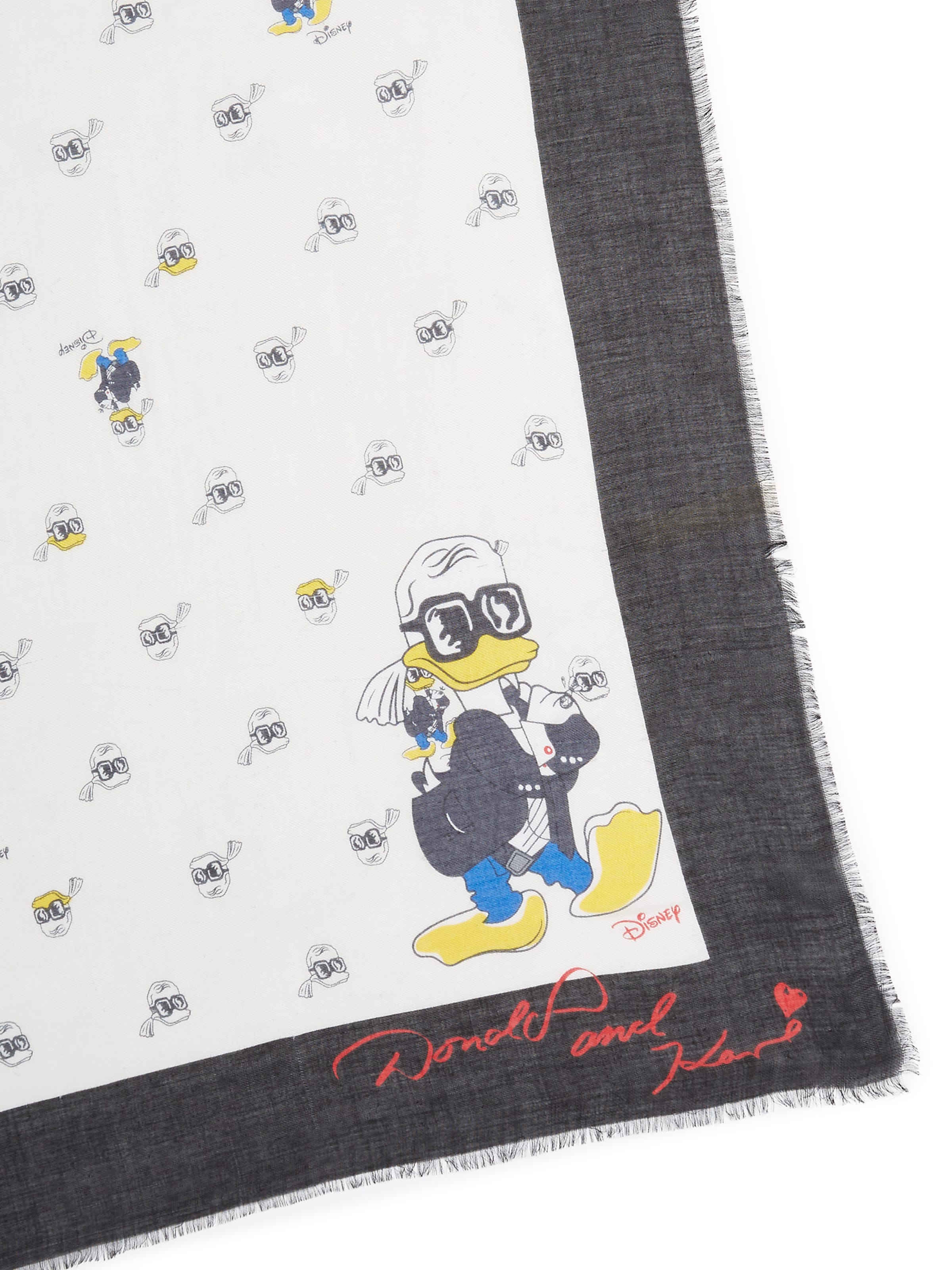 Fular 'Disney x Karl Lagerfeld' de la Karl Lagerfeld pe alb
