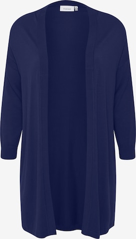Fransa Curve Knit Cardigan 'BLUME' in Blue: front