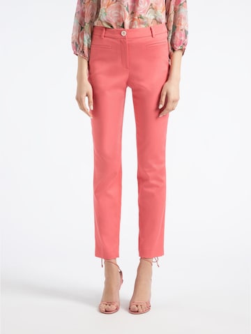 MORE & MORE Regular Pants 'Hedy' in Pink: front