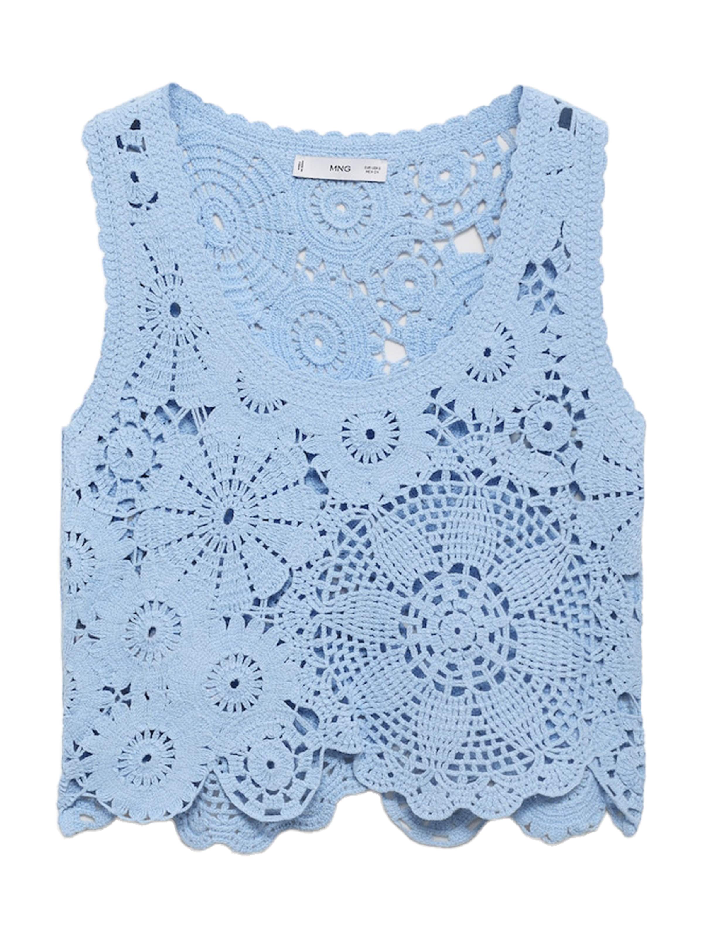 MANGO Stick felső 'GARDEN' - kék: elől