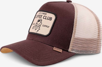 DJINNS Cap 'HFT Coffee Head' in Braun: Vorderseite