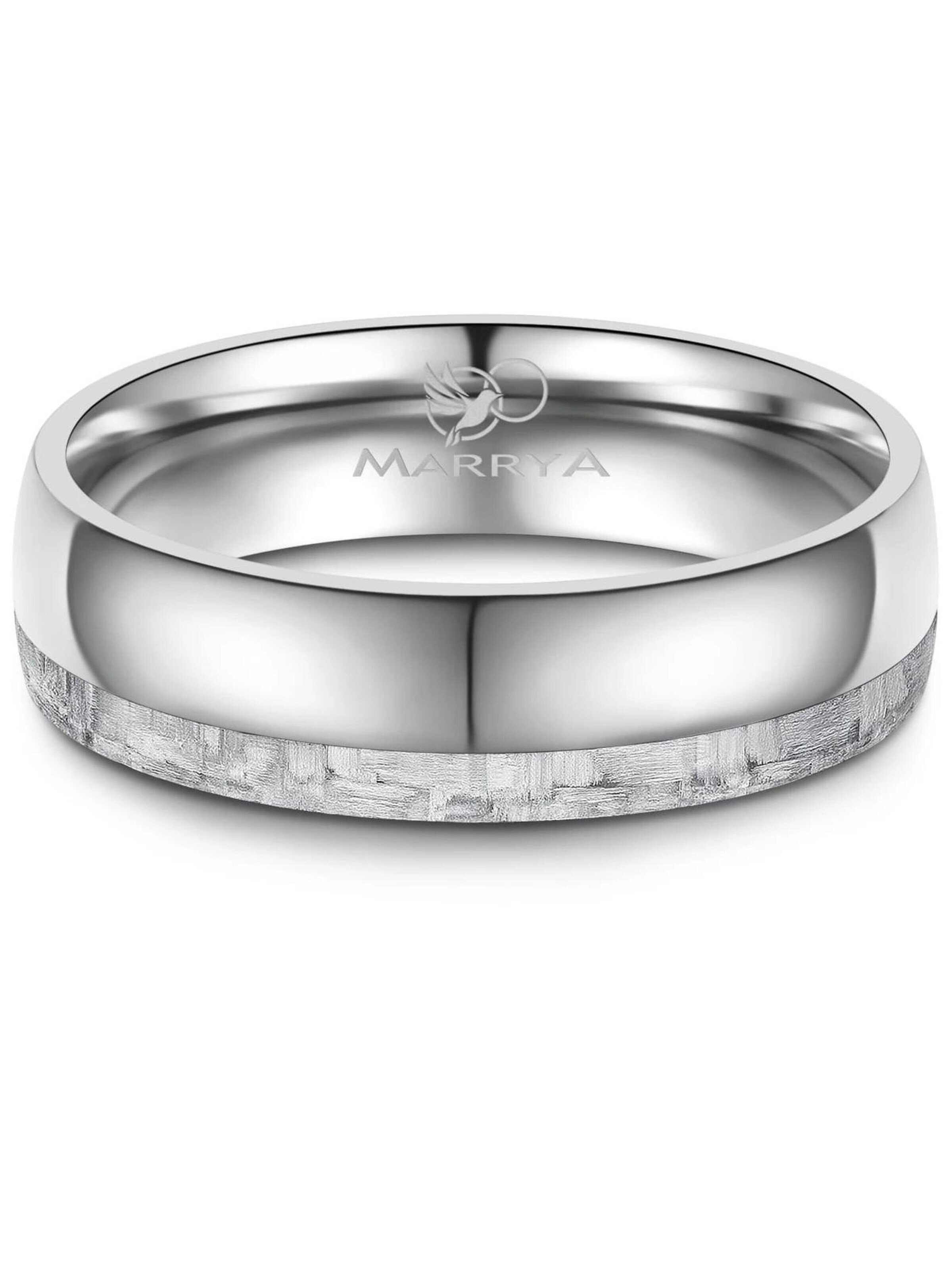 Anello 'MARRYA CA-23 Eheringe aus Carbon' di MARRYA in bianco