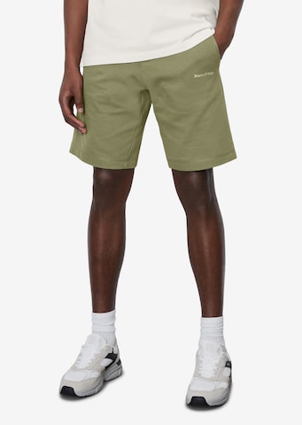 Marc O'Polo Normalny krój Spodnie w kolorze zielony: przód