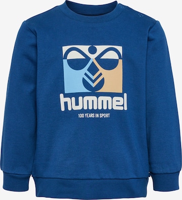 Hummel Sweatshirt 'Lime' in Blue: front