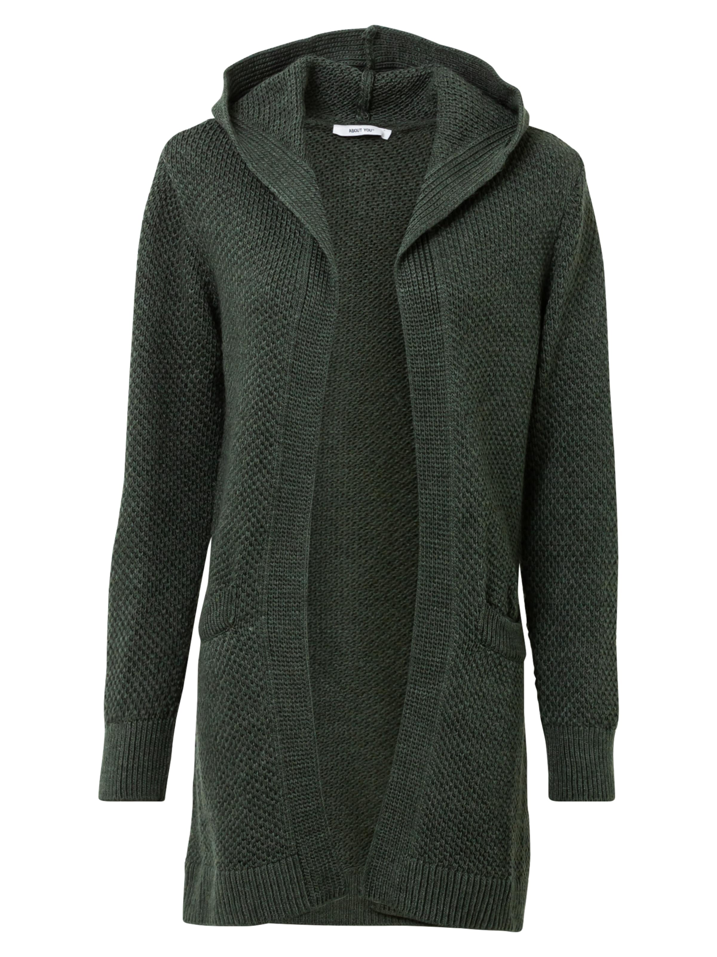 ABOUT YOU Вязаная кофта 'Elektra' в Зеленый: спереди