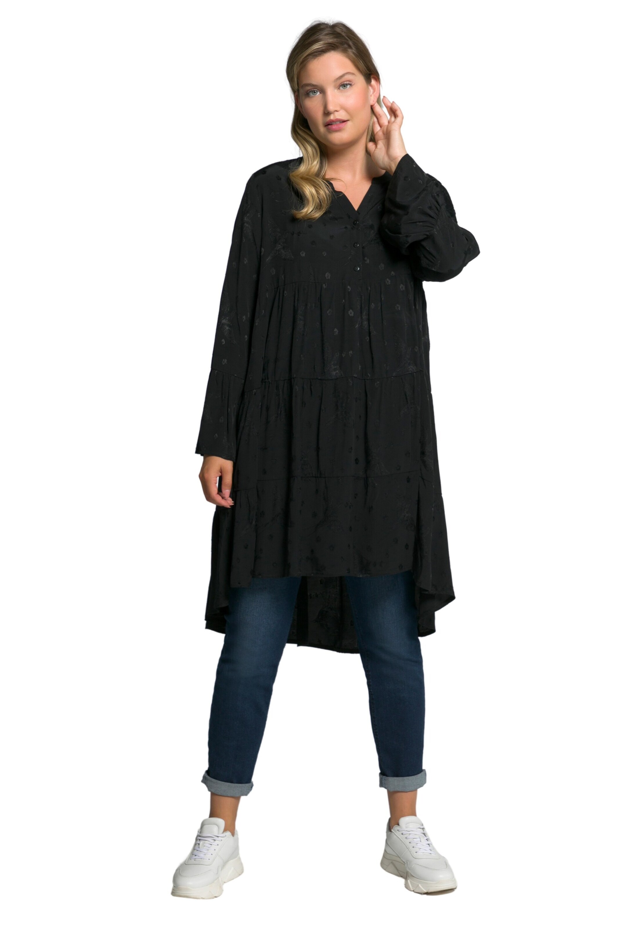 Frauen Große Größen Ulla Popken Kleid in Schwarz - KL05298 Frauen Große Größen Ulla Popken Kleid in Schwarz - KL05298