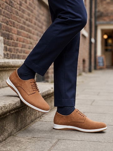 ALLTHEMEN Lace-Up Shoes 'Atmung' in Brown