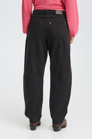Pulz Barrel Jeans in Brown