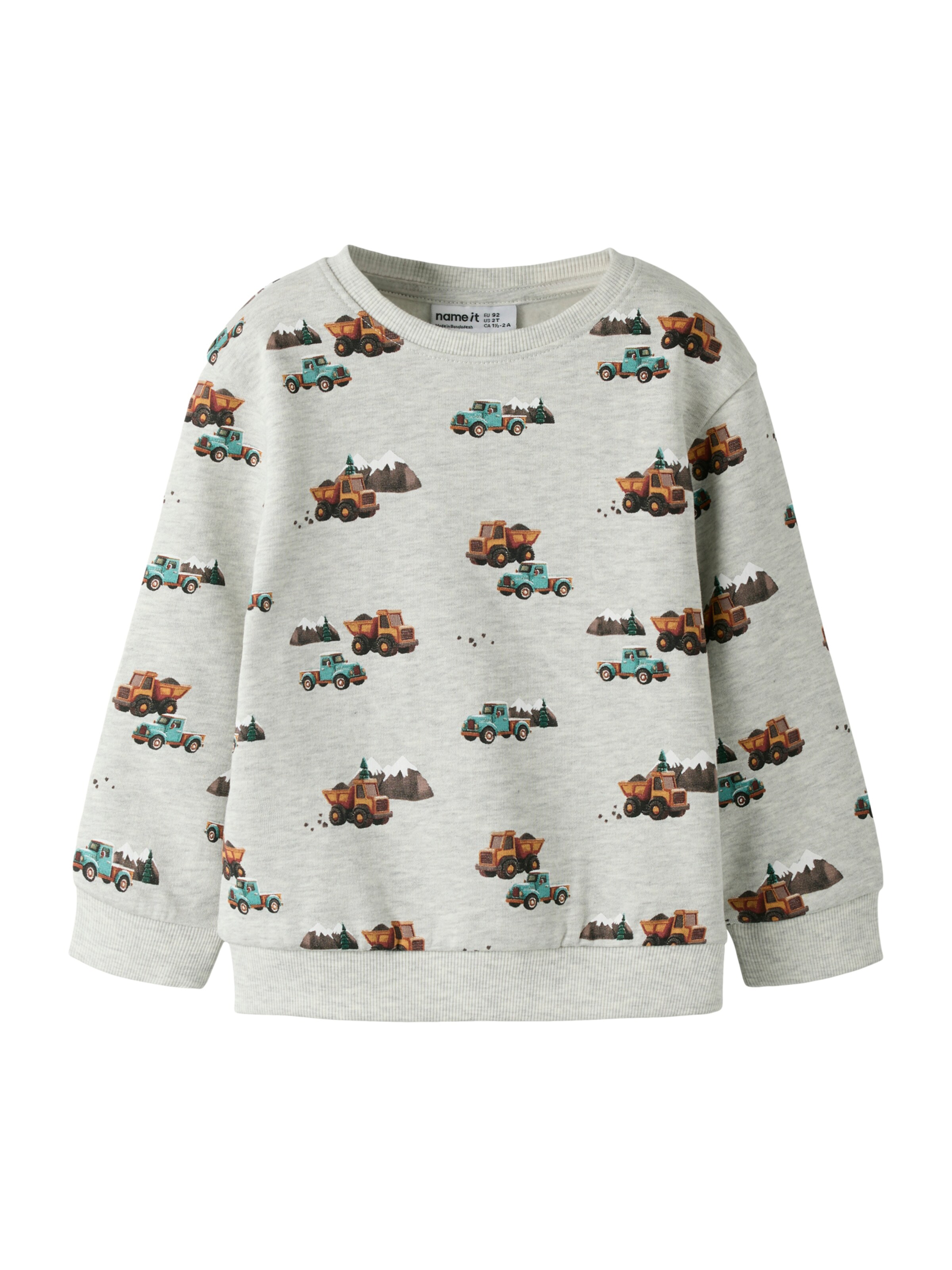 NAME IT Sweatshirt 'NMMONIKIAN' i grå: framsida