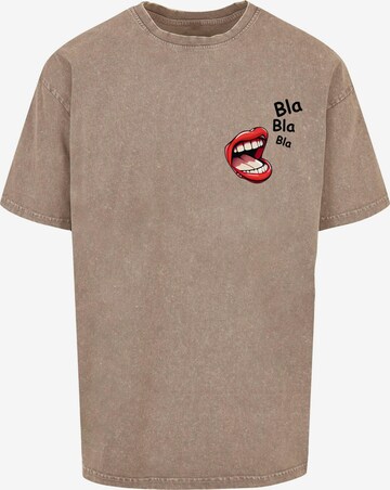 T-Shirt 'Bla Bla Bla Comic' Merchcode en marron : devant