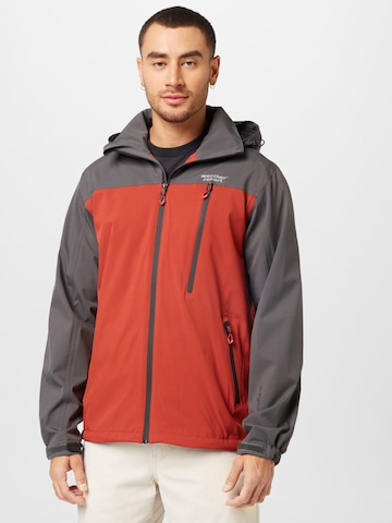 Veste outdoor 'Delton' Weather Report en rouge : devant