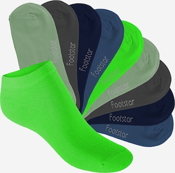 footstar Socken 'EVERYDAY! Kinder' in Grün: Vorderseite