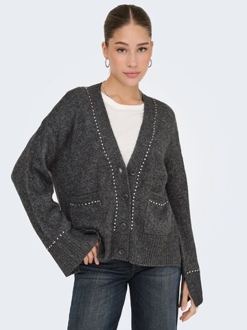 Cardigan 'ONLElsie' ONLY en gris : devant