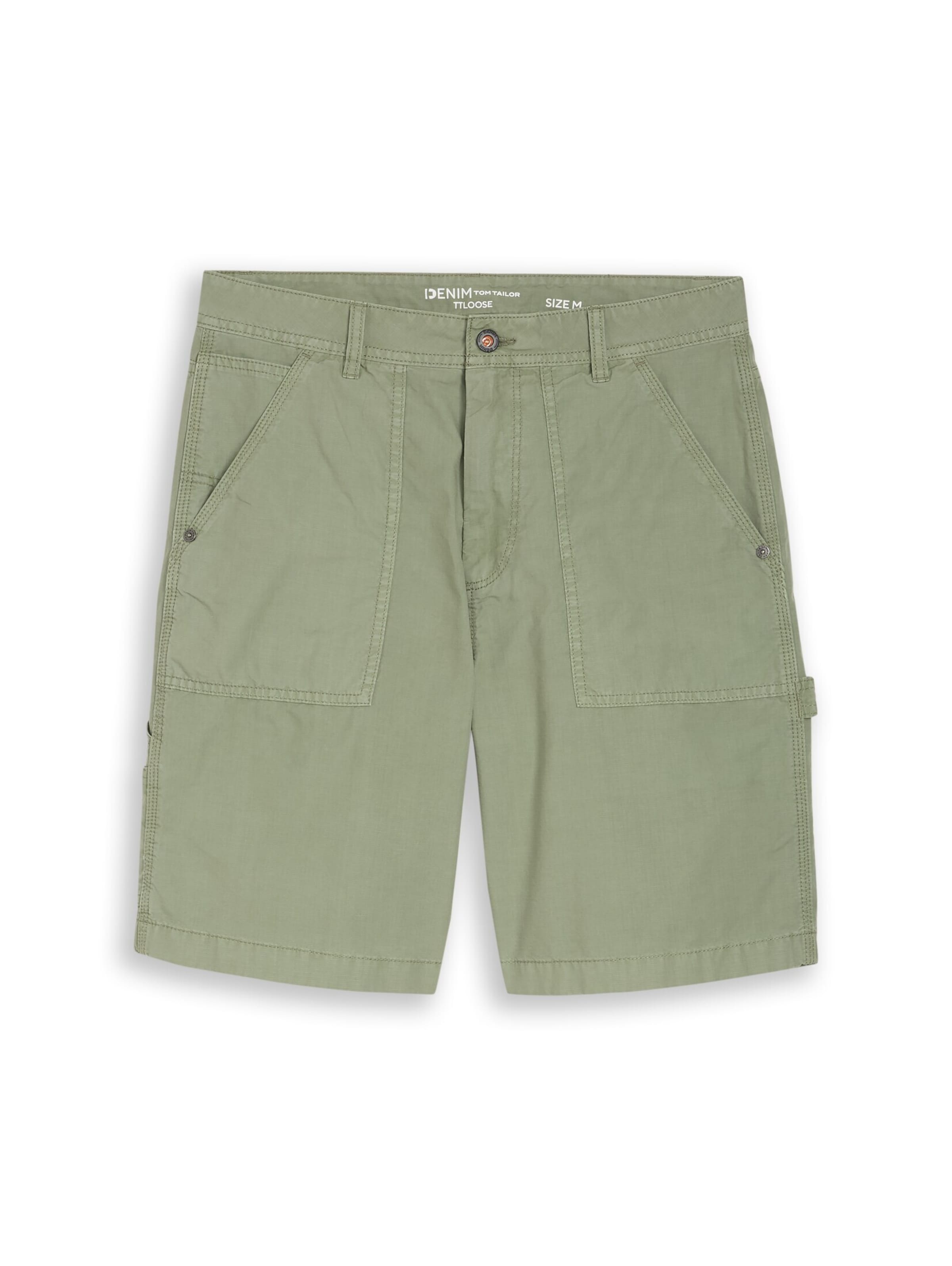 TOM TAILOR DENIM Broek 'TTLOOSE' in Groen: voorkant