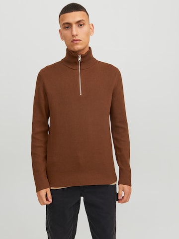 JACK & JONES Pullover 'Perfect' in Braun: predná strana