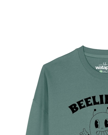 Felpa 'Beelieve in yourself ' di Watapparel in verde