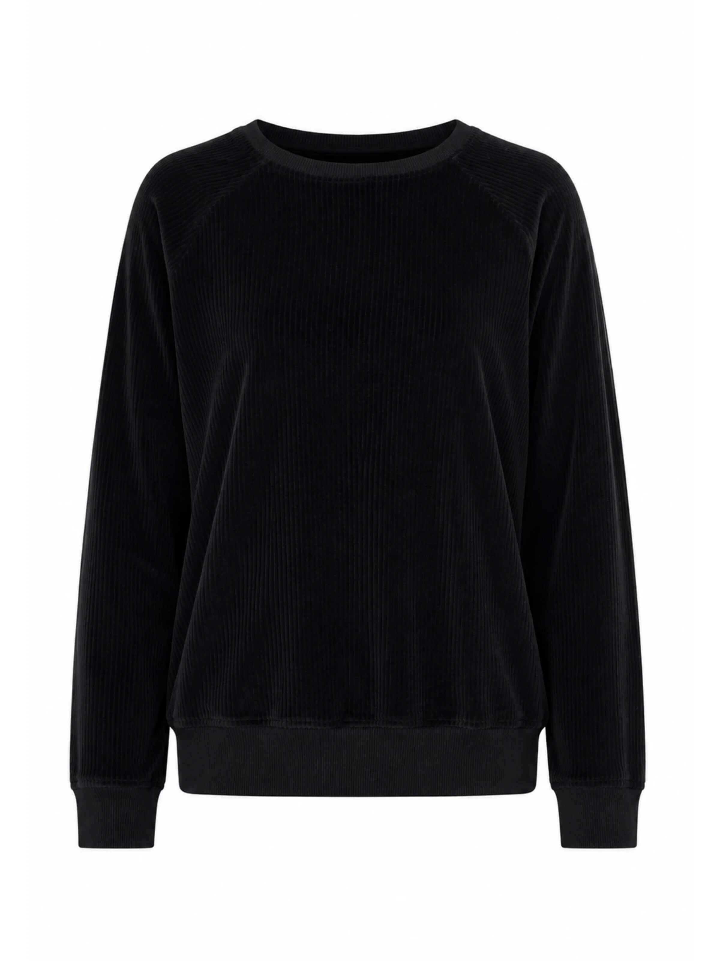 Leela COTTON Sweatshirt in Black: front